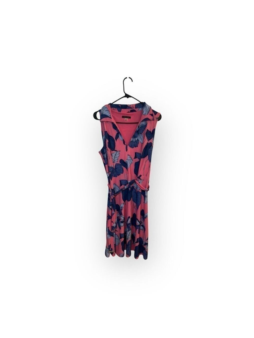 Tommy Hilfiger Pink Blue Floral Midi Dress Size 12